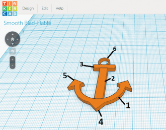 Tinkercad anchor design