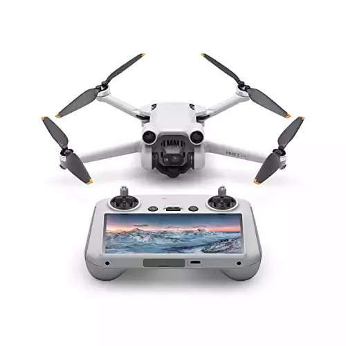 DJI Mini 3 Pro (DJI RC), Lightweight Foldable Camera Drone with 4K/60fps Video, 48MP, 34 Min Flight Time, Less than 249 g, Front, Rear, Downward Obstacle Avoidance, Return to Home, for Drone Beginners