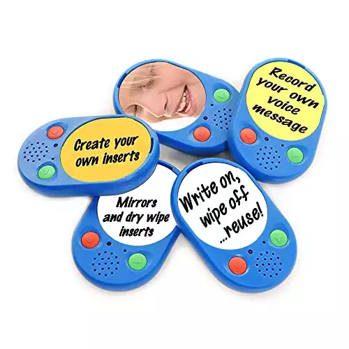 Talking Products, Voice Pads, Voice Recorders, 40 Seconds Recording, Pack of 5, Ideal Educational Resource for Speaking & Listening Activities and Independent Living Aids